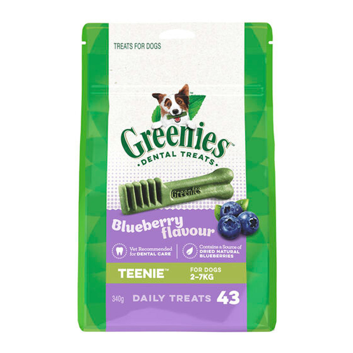 Greenies Dog Blueberry Treat Pack 340g