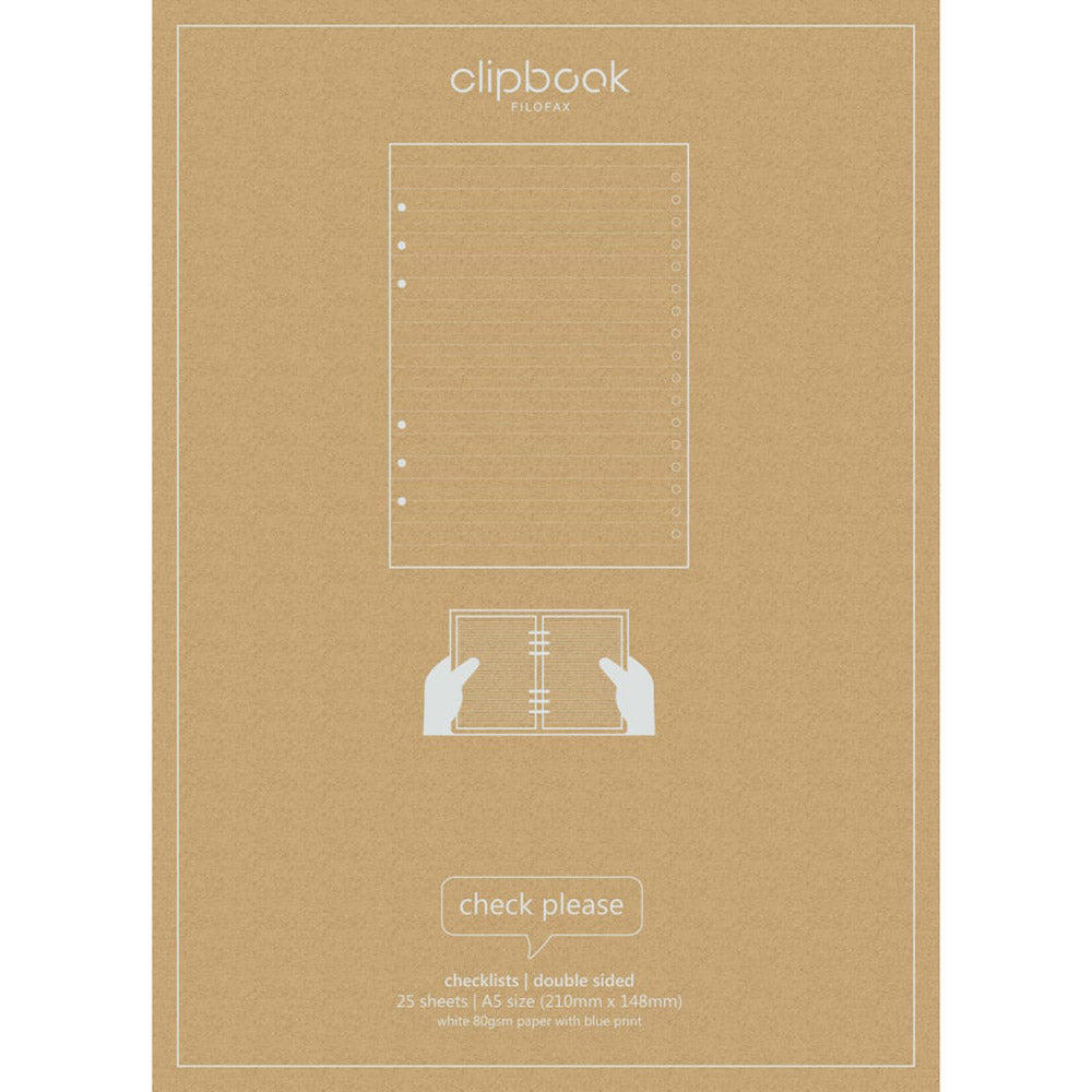 Filofax A5 Clipbook Refill 25pk