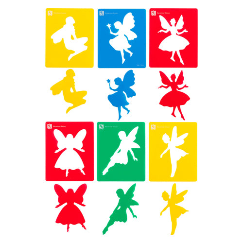 Educational Colours Fairy Stencils (Set of 6)