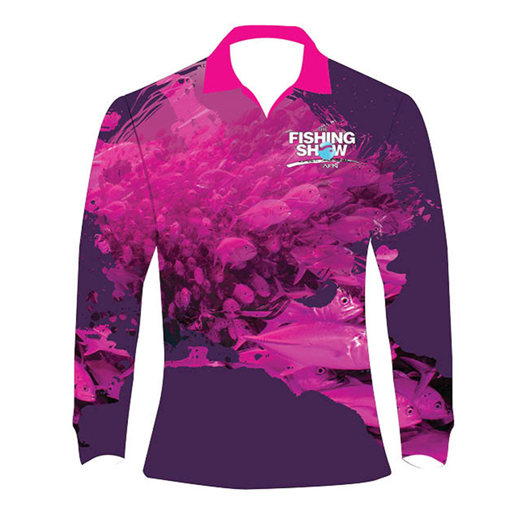 Kinder-Solarshirt mit Schulfisch-Aufdruck