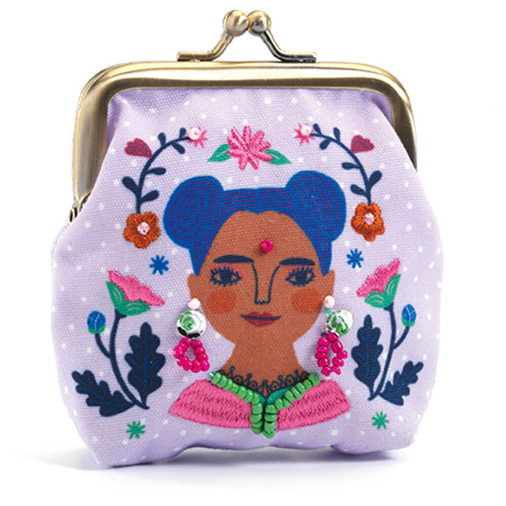 Djeco schöne Geldbörse mit Retro -Metallverschluss