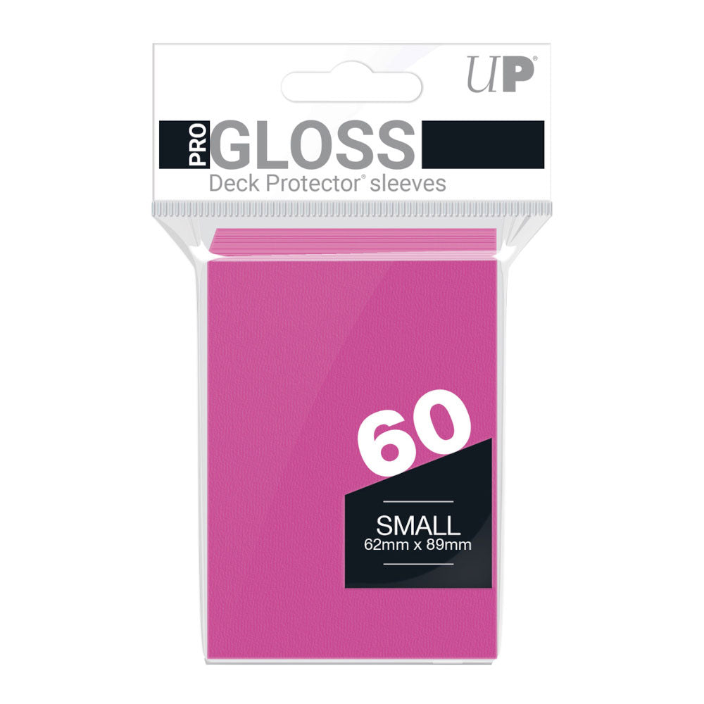 Ultra Pro PRO-Gloss Small Deck Protector Sleeves 60pcs (Bright Pink)