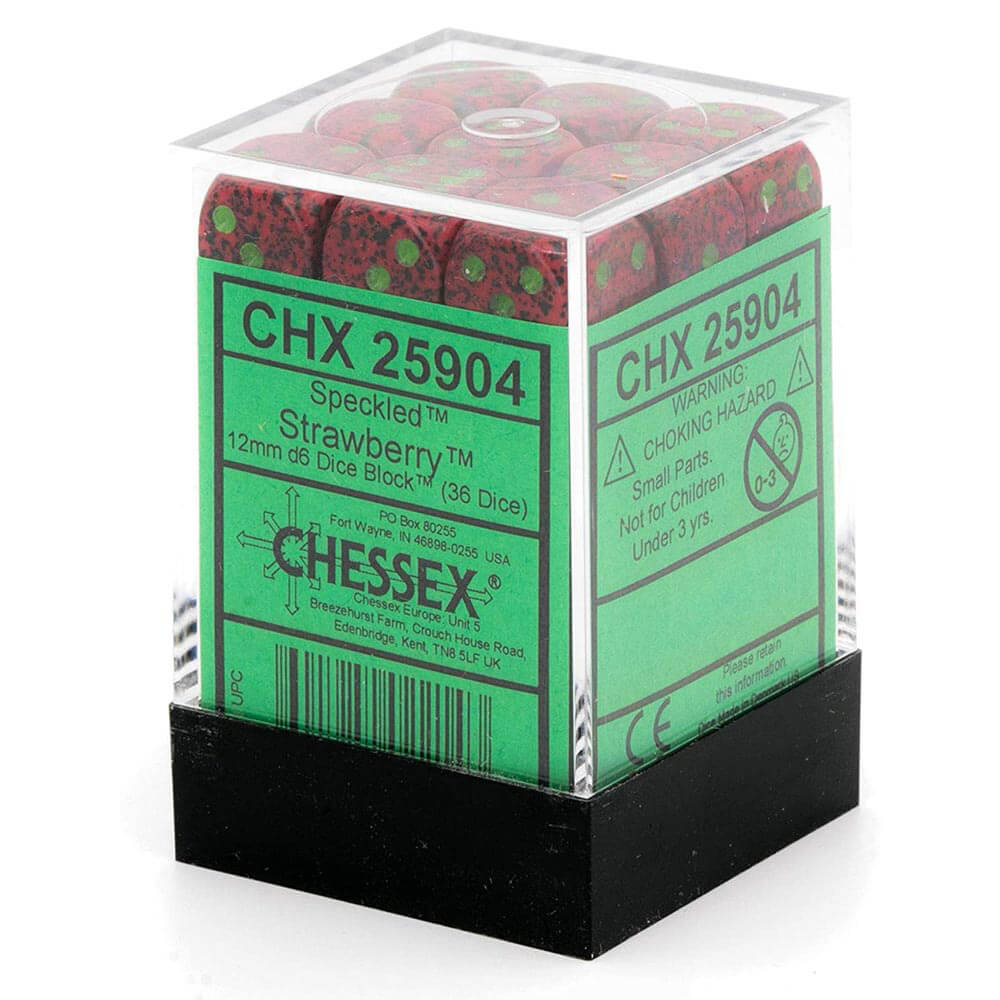 D6 Würfel gesprenkelt 12 mm (36 Würfel)