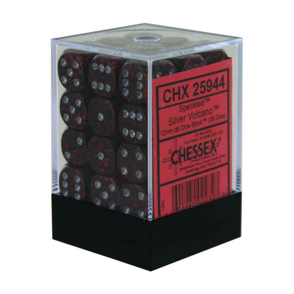 D6 Würfel gesprenkelt 12 mm (36 Würfel)