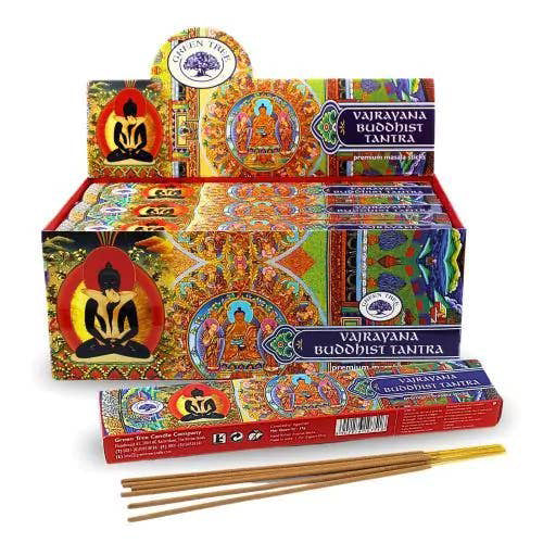 Buddhist Tantra Incense 15g Sticks Green Tree