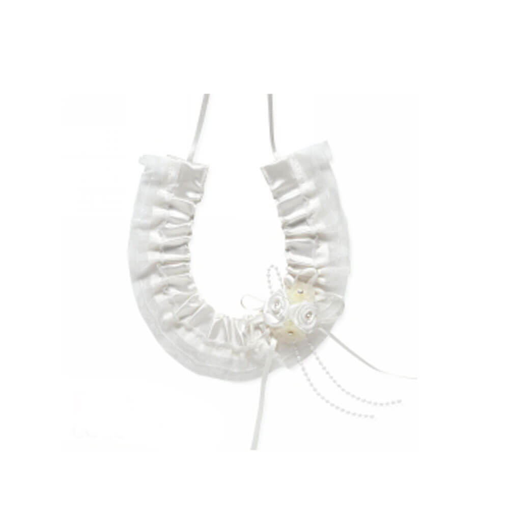 ME-Hufeisen mit Blumenbüscheln als Hochzeitsanhänger