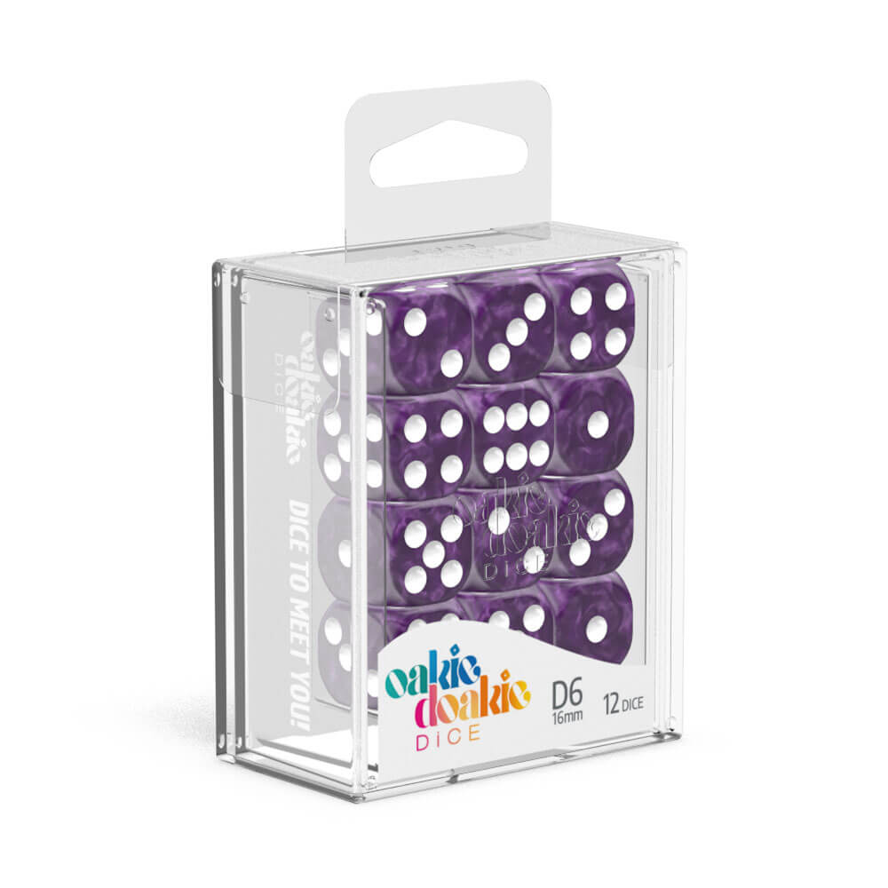 Oakie Doakie D6 16mm大理石のサイコロ12%