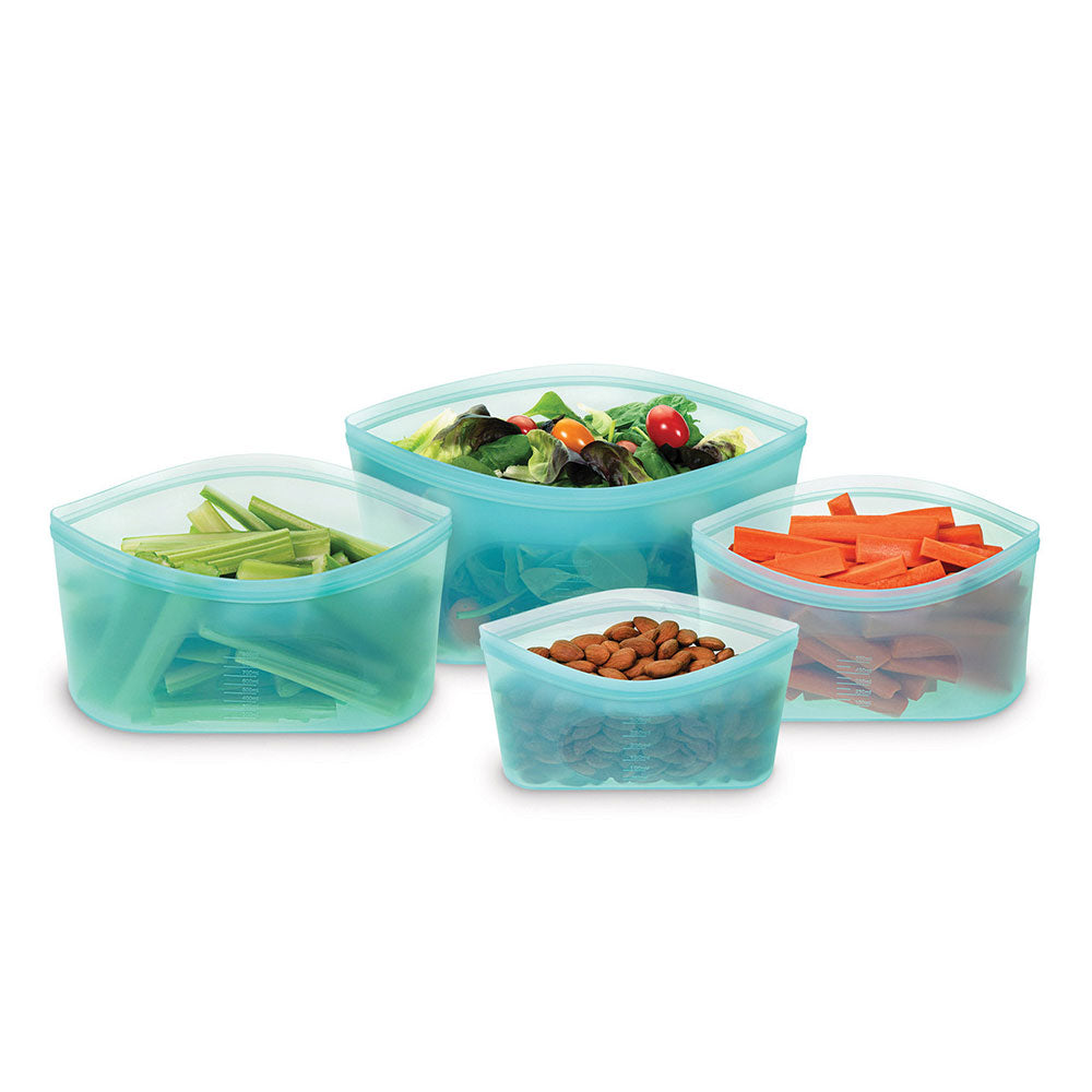 Avanti Pinch&Lock再利用可能な青いバッグ(4のセット)