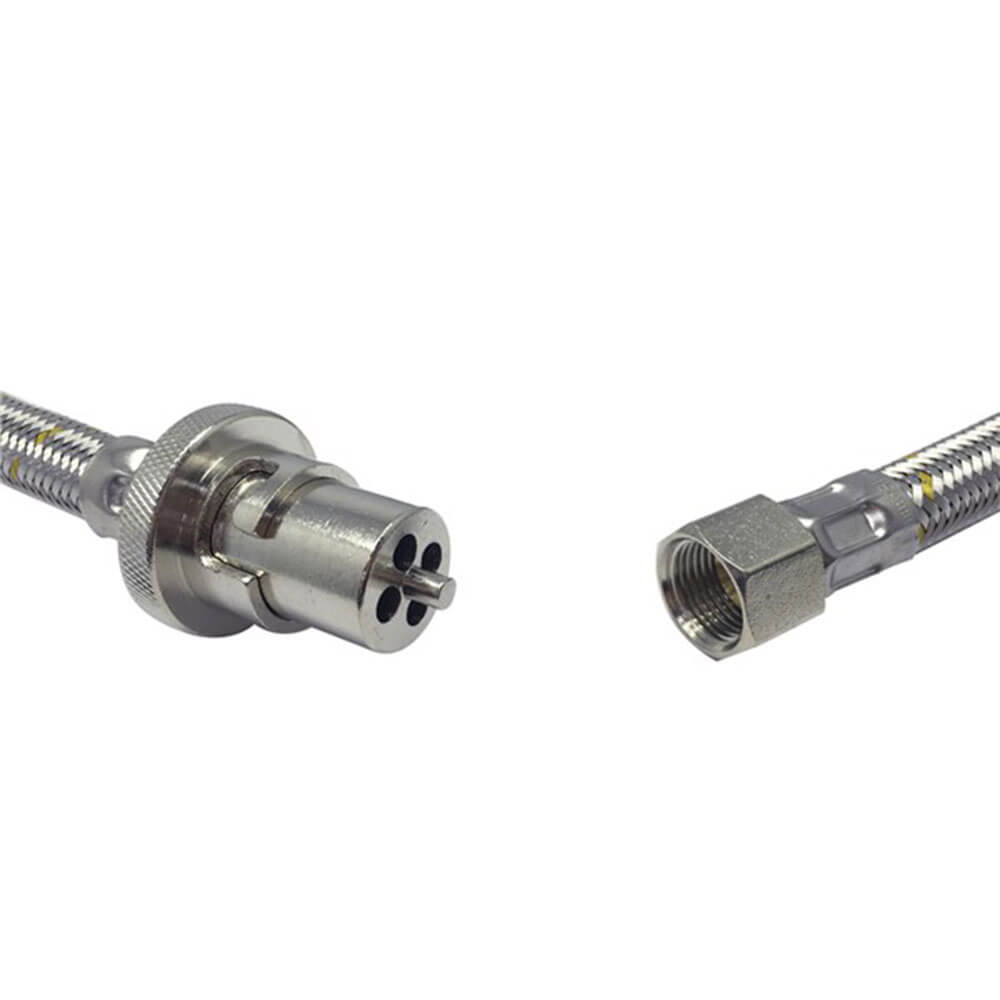 SS-geflochtene Gasschläuche mit Bajonettverschluss (3/8 Zoll SAE)