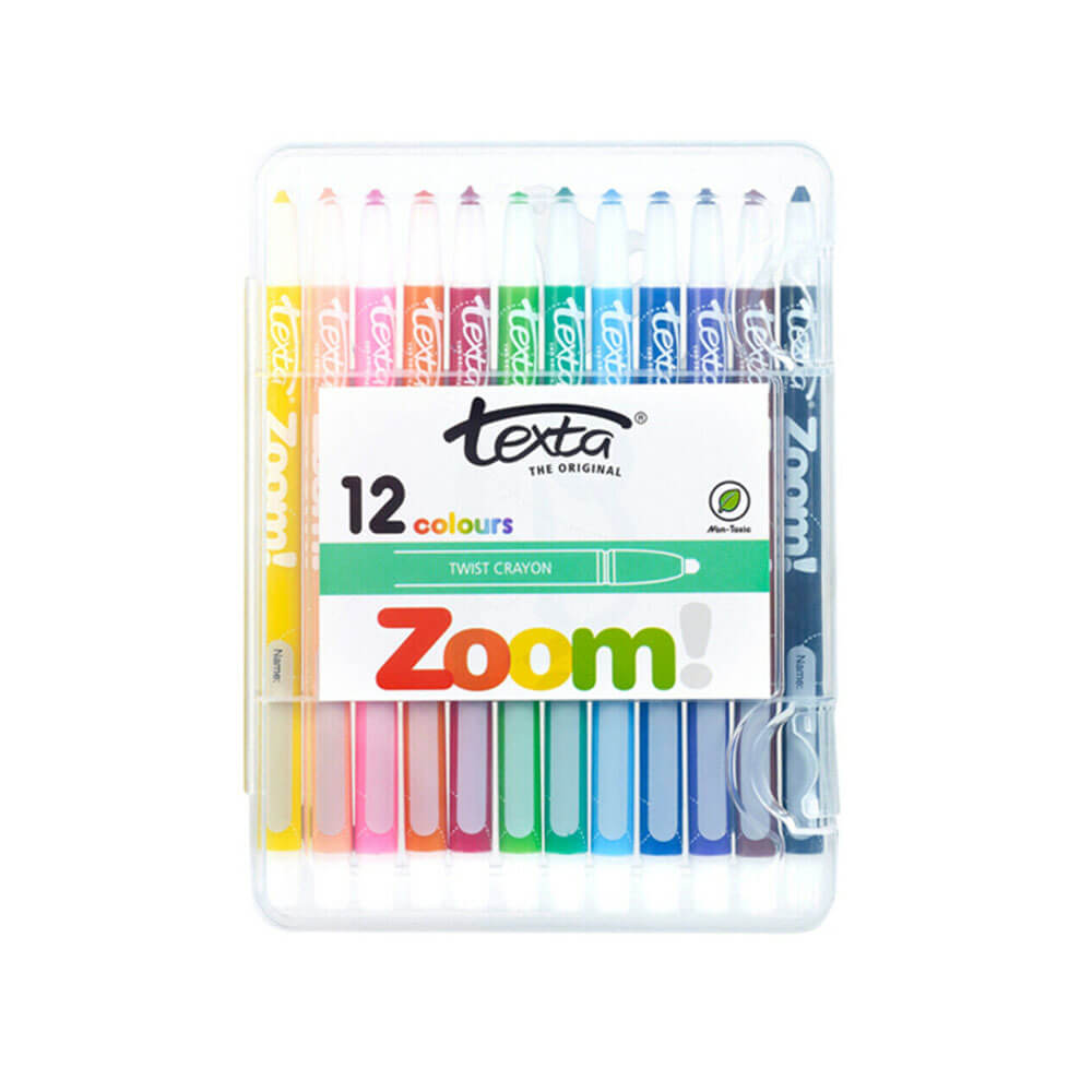 Texta Zoom Twist Crayons Assorted(12pk)