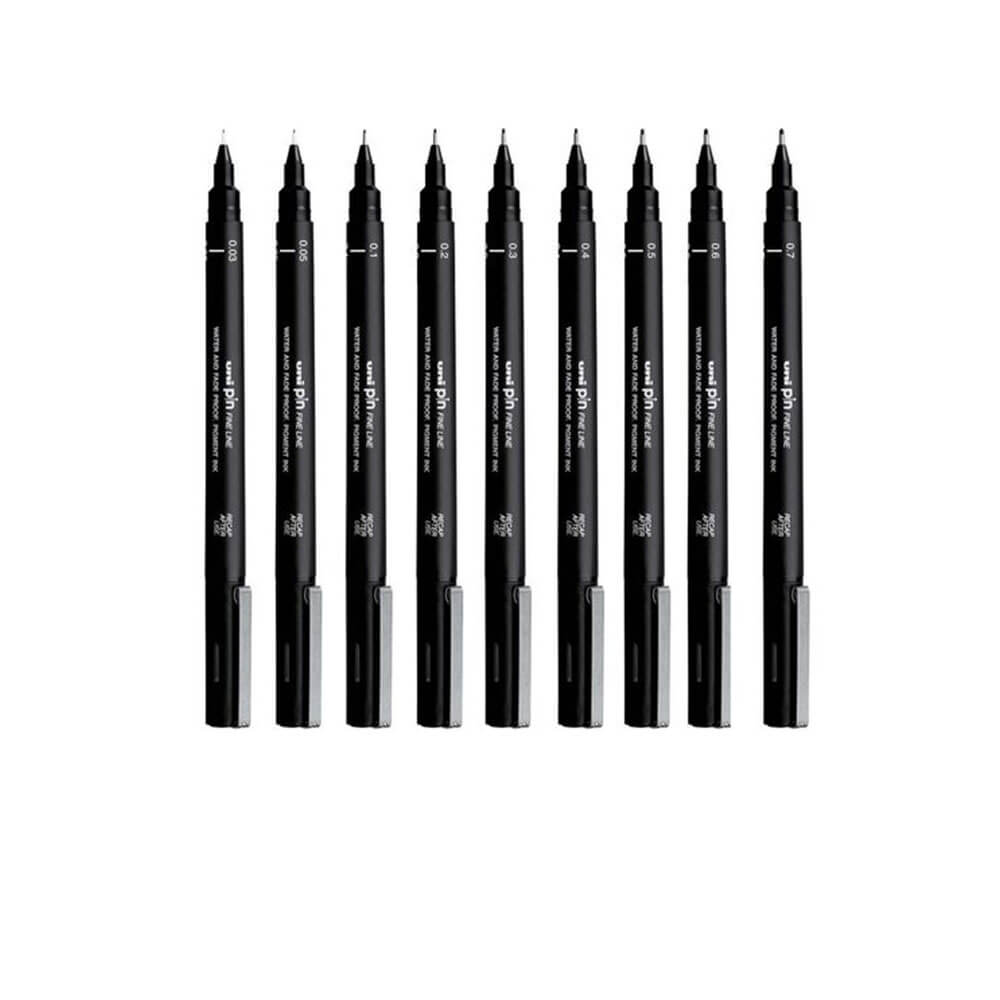 Uni-Ball Pin Fineliner Stift (12 Stück)