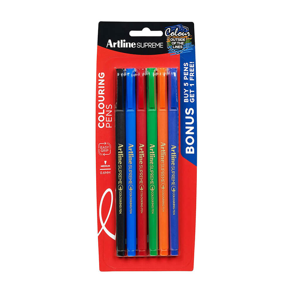 Artline Supreme Fineline-Stift 0,6 mm (6 Stück)