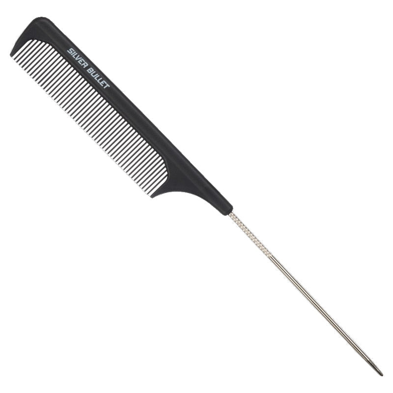 Silver Bullet Carbon Metal Tail Comb