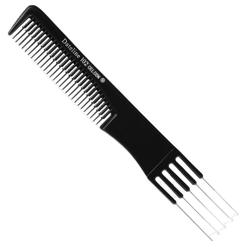 Dateline Professional Black Celcon Metal Teasing Comb