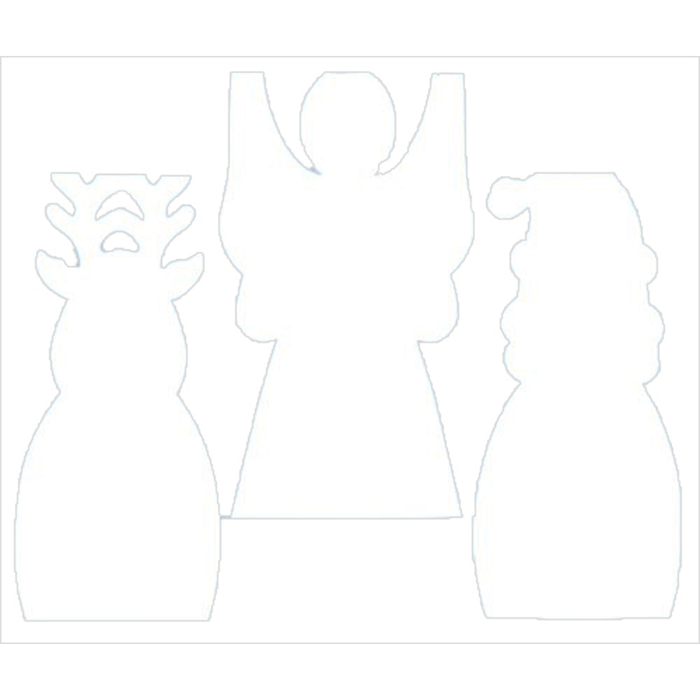 Cardboard Standing Christmas Characters 12pk