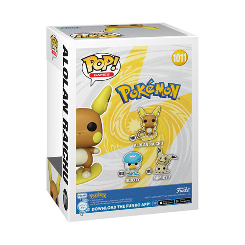 Pokemon Alolan Raichu Pop! Vinyl