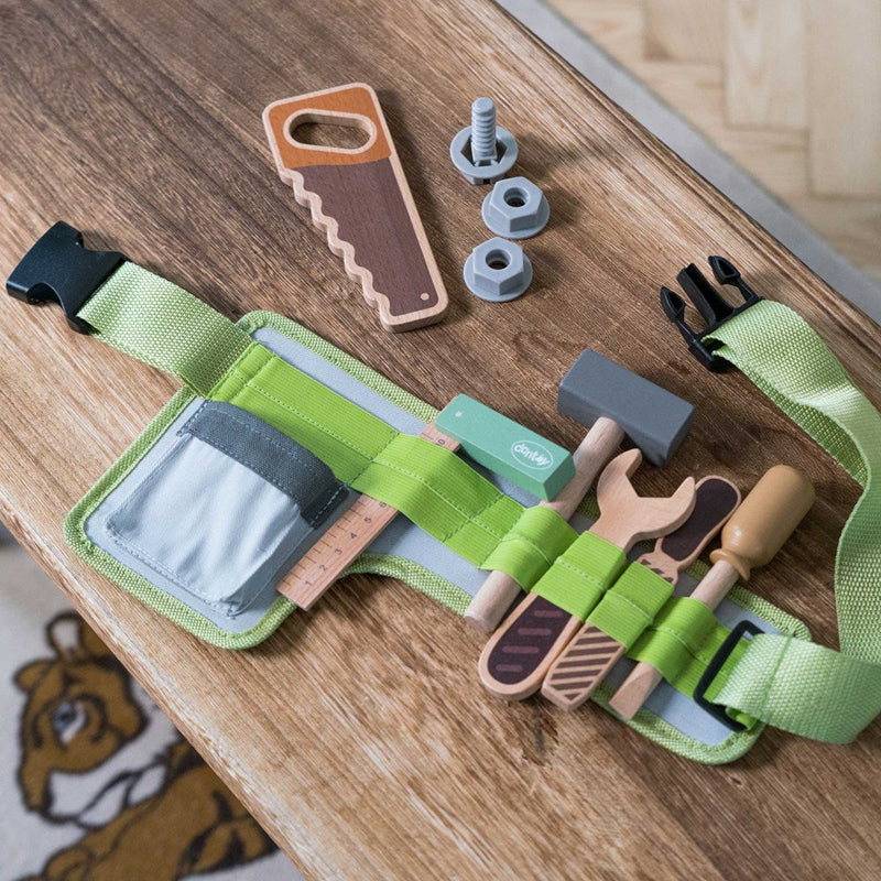 Dantoy Playful Wood Tool Belt 11 pcs
