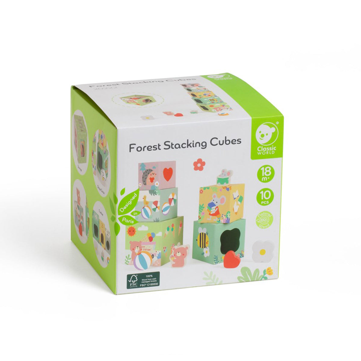 Classic World Forest Stacking Cubes