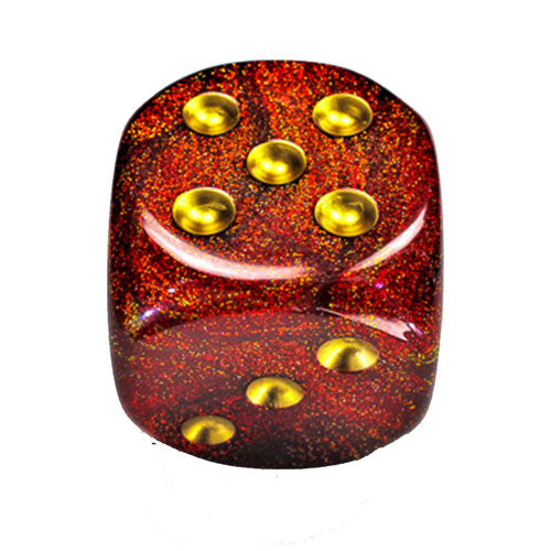 Chessex Glitter D6 Dice with Pips 50mm