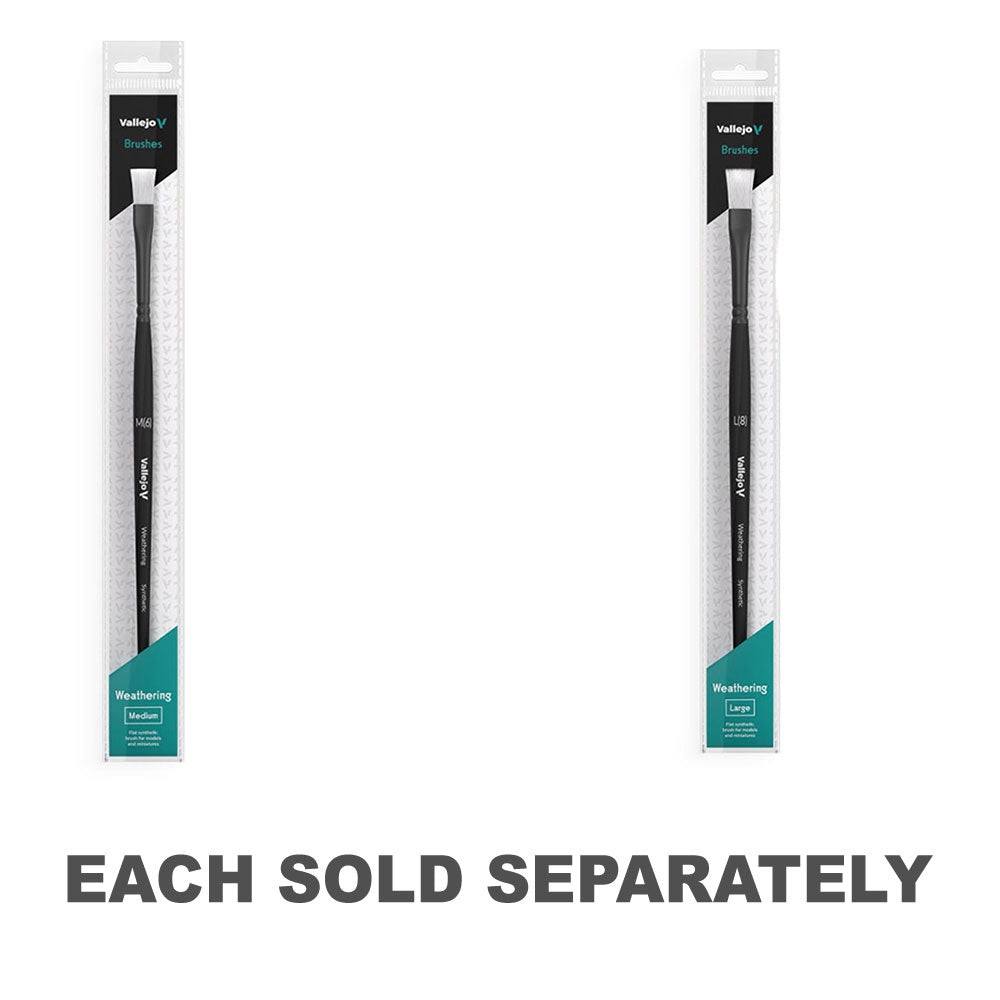 Vallejo Weathering Flat Synthetic Brush