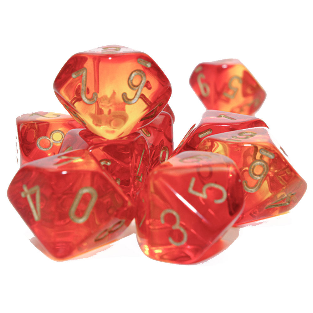 Chessex Gemini Translucent D10 Dice Set