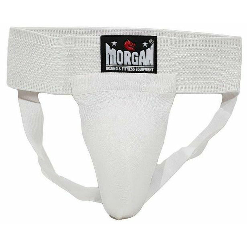 Morgan Classic Elastic Groin Guard with Cup (White)