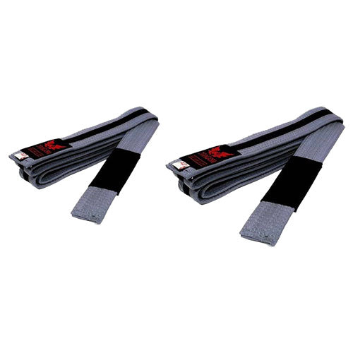 Morgan IBJJf Approved BJJ Grey Belt with Black Stripe & Tip