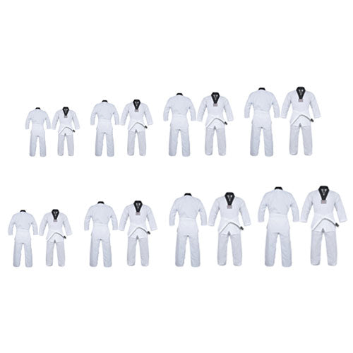 Yamasaki V2 Black V Neck Ribbed Taekwondo Uniform 8oz