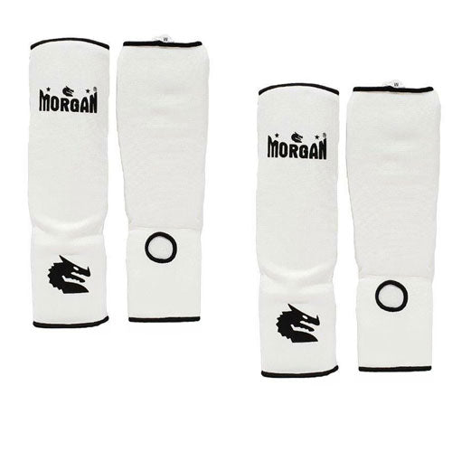 Morgan Elastic Shin and Instep Protectors (White)