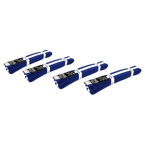 Yamasaki Coloured Martial Arts Belts with White Stripe (Blue)
