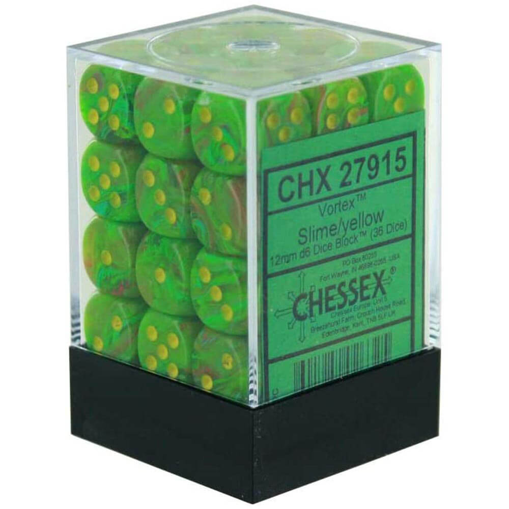 D6 terningvirvel 12mm (36 terninger)