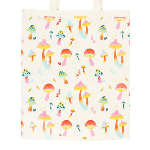 Funky Fungi Print Polycotton Tote Bag
