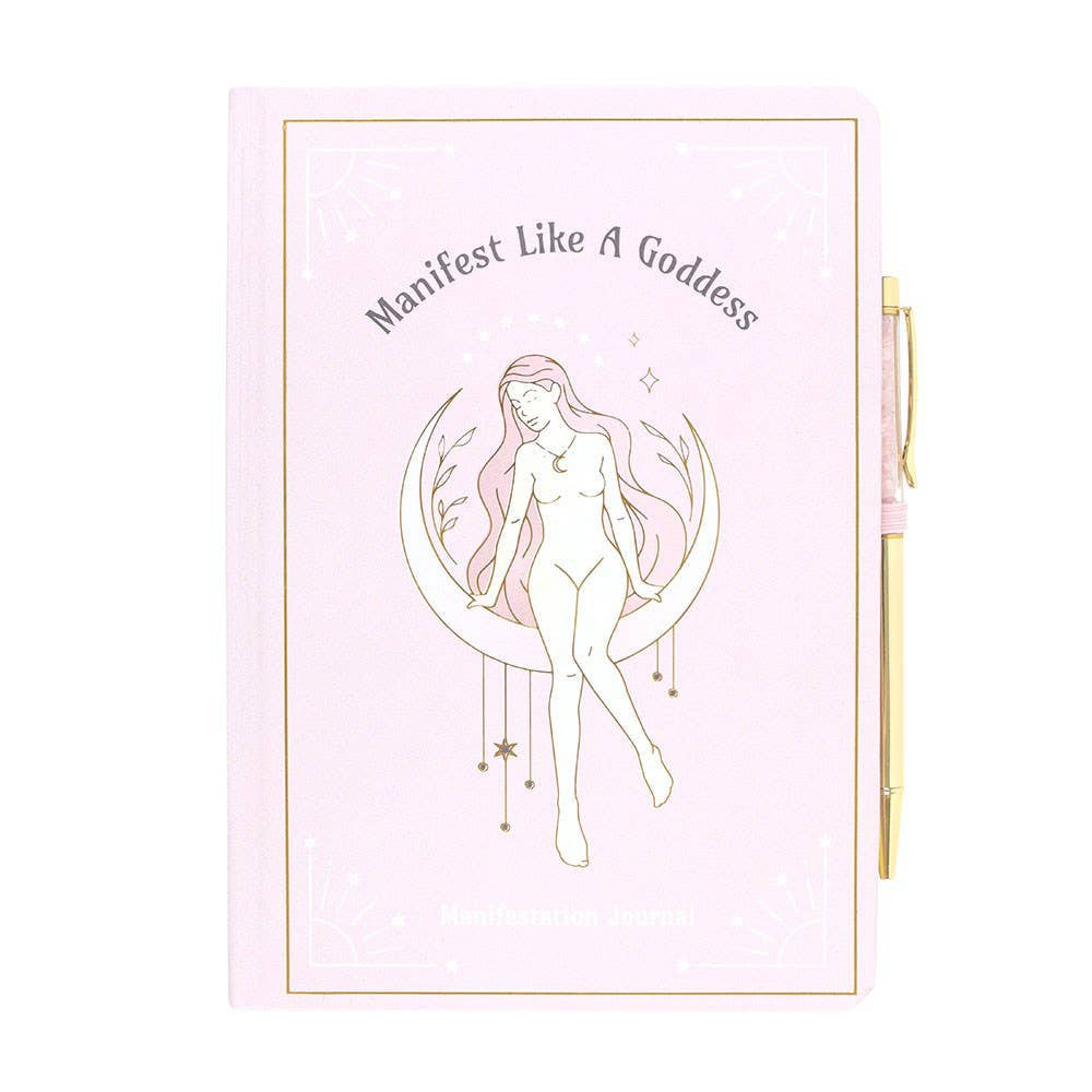 Goddess Energy Paper Journal with Crystal Pen