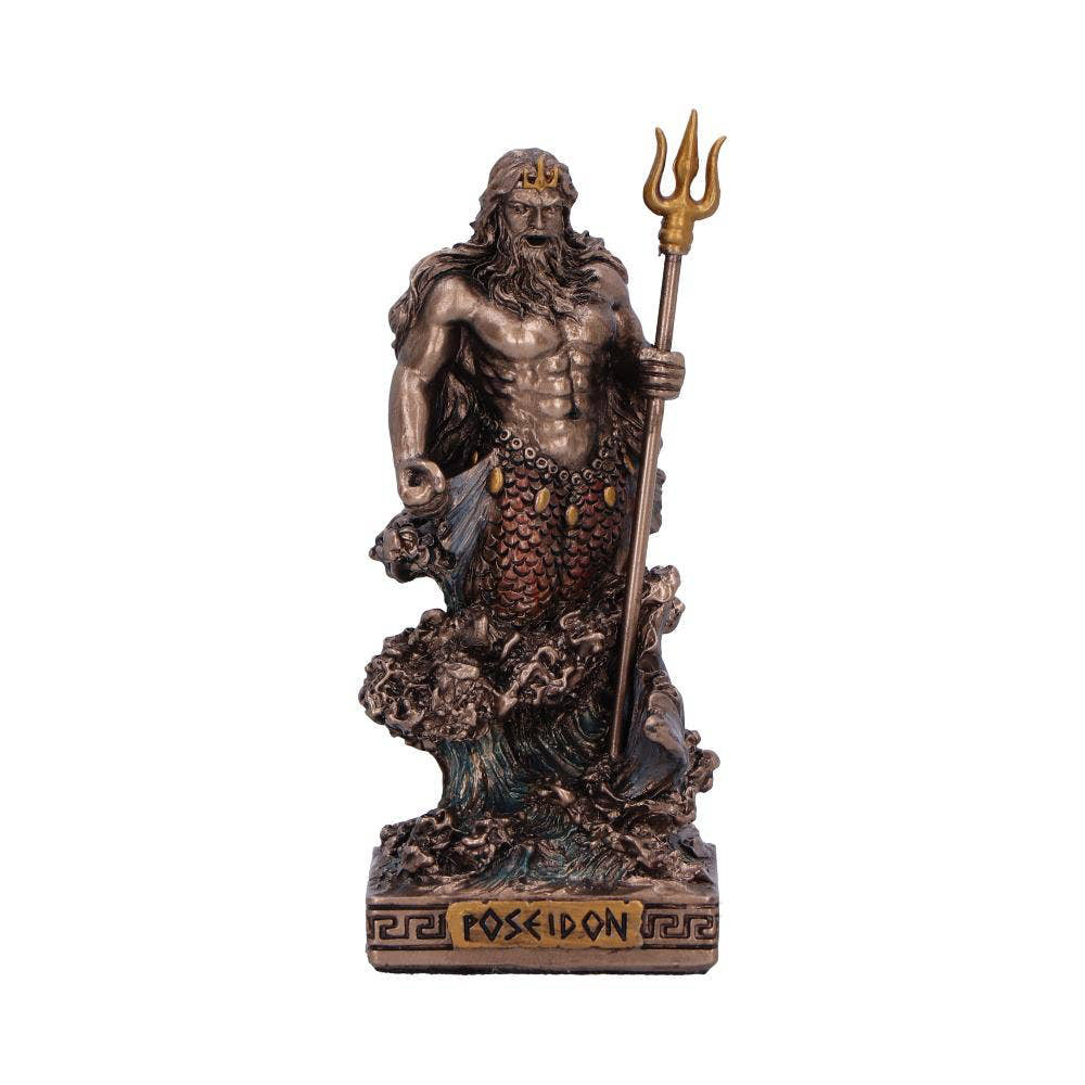 Poseidon God of the Sea Bronze Figurine 8.5cm