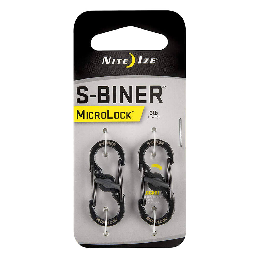  S-Biner MicroLock Edelstahl (2er Pack)